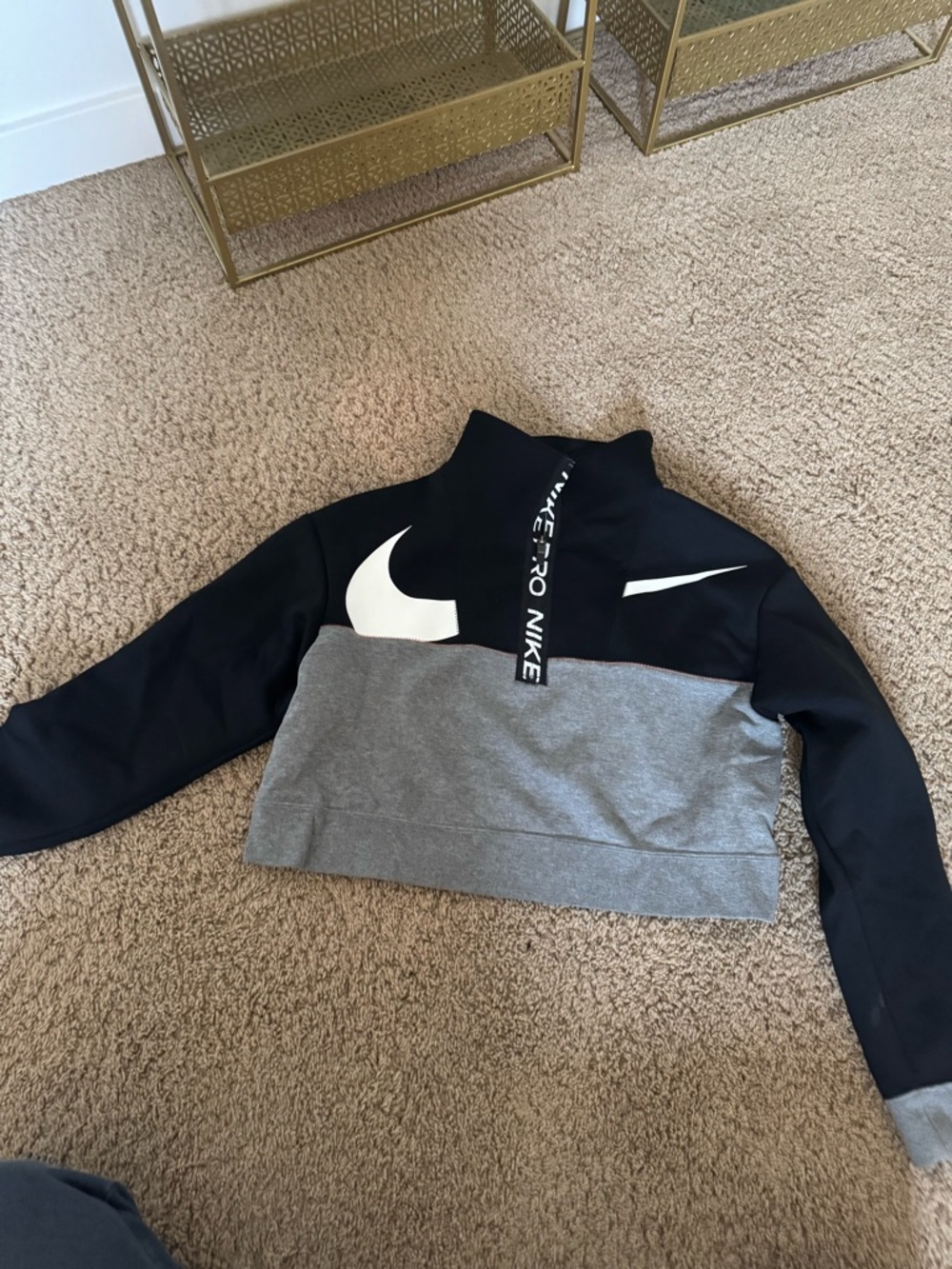 Nike women’s Black & Gray Pullover hoodie